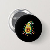 Lighting Avocado Ugly Christmas Sweater Guacamole  缶バッジ (正面&裏面)