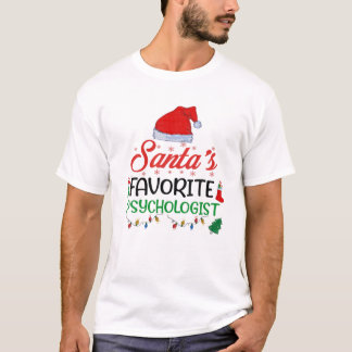 Lighting Xmas Santa's-Favorite Psychologist Christ Tシャツ