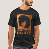 Lightly Melanated Hella Black Afro Queen African A Tシャツ (正面)