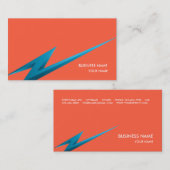 LIGHTNING3名刺の赤 名刺 (正面/裏面)