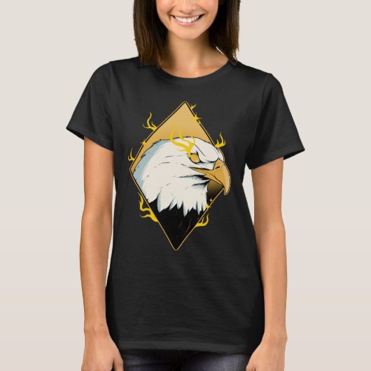 Lightning American Bald Eagle Bird Watcher Bird Ea Tシャツ (正面)