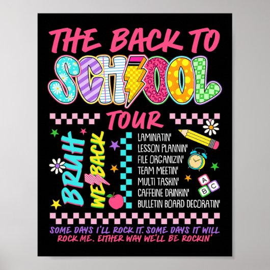 Lightning Bolt Abcd Back To School Tour Bruh We Ba ポスター (正面)