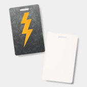 Lightning Bolt in Concrete バッジ (正面＆裏面)