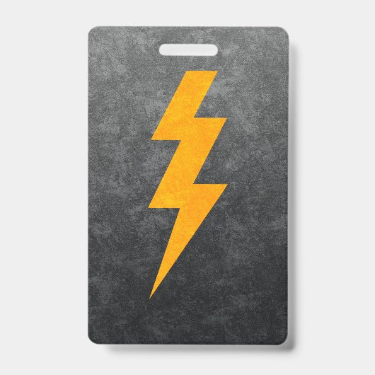 Lightning Bolt in Concrete バッジ (正面)