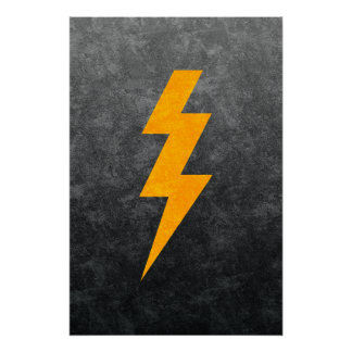 Lightning Bolt in Concrete ポスター