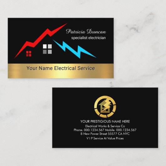 Lightning Bolt Strikes Home Outage 名刺 (正面/裏面)