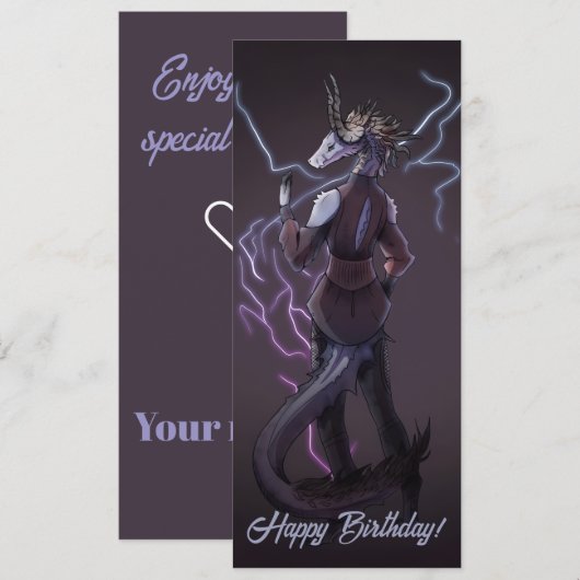 Lightning Dragon happy birthday 招待状 (正面/裏面)