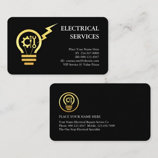 Lightning Powers Bulb Tools Filament 名刺 (正面/裏面)