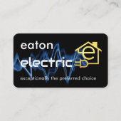 Lightning Powers Gold Letter-e Circuit Home 名刺 (正面)