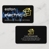 Lightning Powers Gold Letter-e Circuit Home 名刺 (正面/裏面)