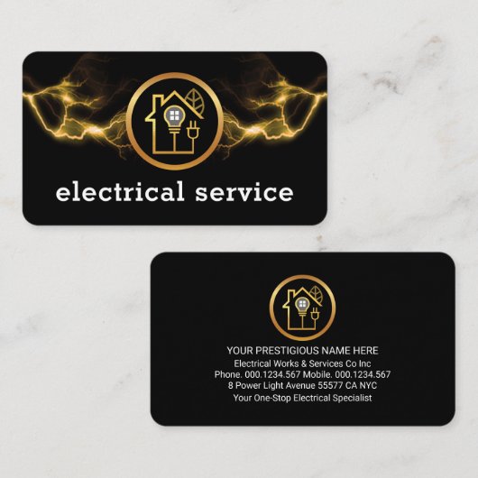 Lightning Powers Home Electrical Circuit 名刺 (正面/裏面)