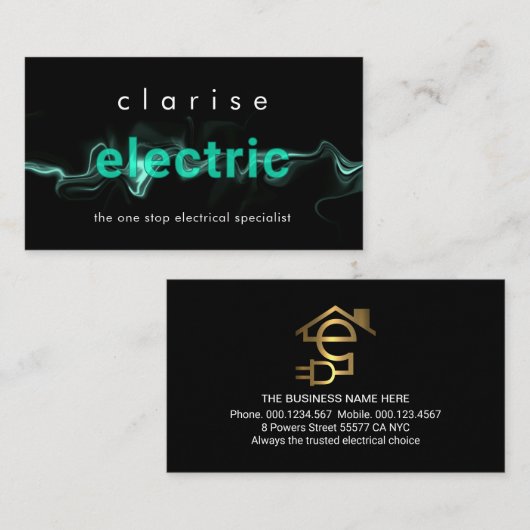 Lightning Powers Up Electric Source 名刺 (正面/裏面)