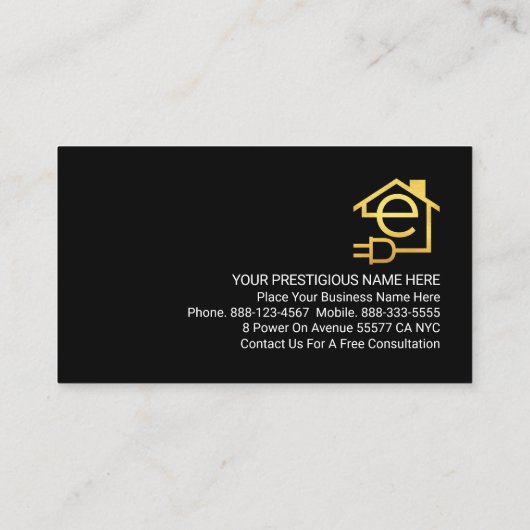 Lightning Powers Up Light Bulb 名刺 (裏面)