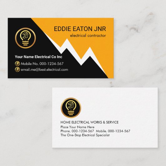 Lightning Powers Your Electric Name 名刺 (正面/裏面)