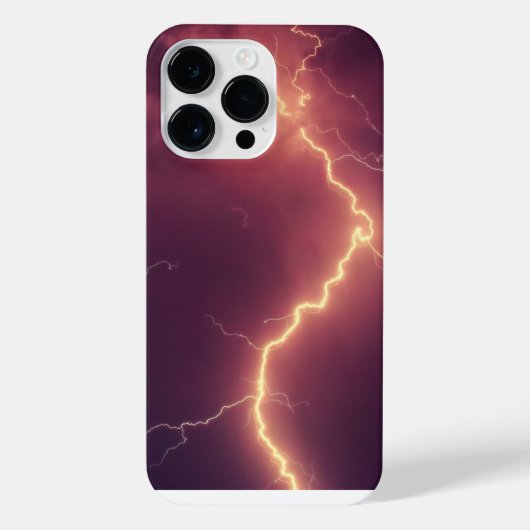 Lightning Storm iPhone 14 Pro Max Case – Thunder S iPhoneケース (裏面)
