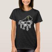Lightning Strike Piano  Pianist Lightning Tシャツ (正面)