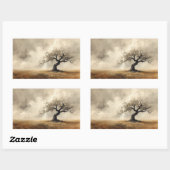 lightning striking tree paintings. 🌩️🌳 長方形シール (シート)