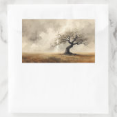 lightning striking tree paintings. 🌩️🌳 長方形シール (バッグ)