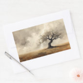 lightning striking tree paintings. 🌩️🌳 長方形シール (封筒)