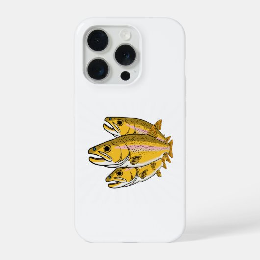 Lightning Trout Retro Fishing Gift iPhoneケース (裏面)