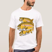 Lightning Trout Retro Fishing Gift Tシャツ (正面)