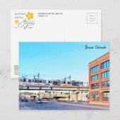 LightRail, I-25,ブロードウェイ駅，デンバー，co ポストカード (正面/裏面)