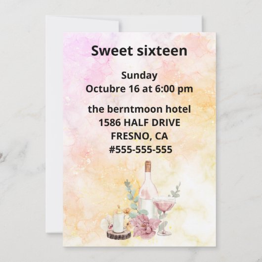 Lightroom fall aesthetic forest 招待状 (裏面)