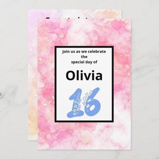 Lightroom fall aesthetic forest 招待状 (正面/裏面)