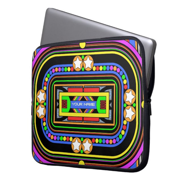 Lightsでの名前 ラップトップスリーブ (正面左)