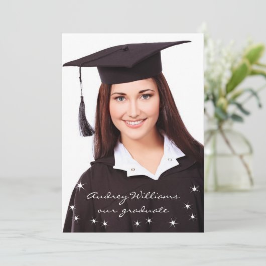 Lights写真きらめく卒業発表 案内状 (スタンド正面)