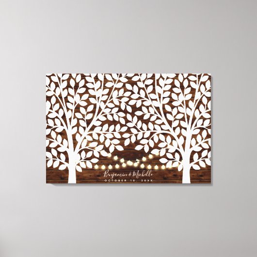 Lights 素朴 Guest Book Canvas - 250署名 キャンバスプリント (正面)