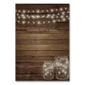 Lights 素朴 Mason Jarテーブル番号カード テーブルナンバー (裏面)