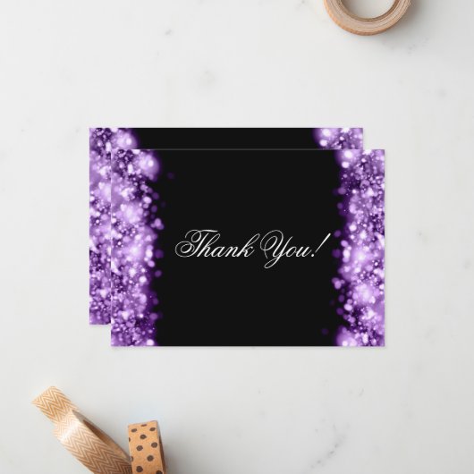 Lights 結婚 Purpleさんに感謝の意きらめく味 ノートカード (正面/裏面インサイチュ)