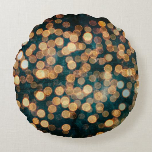 lights backgroundabstract, background, black ぼやけ,  ラウンドクッション (正面)