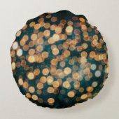 lights backgroundabstract, background, black ぼやけ,  ラウンドクッション (裏面)