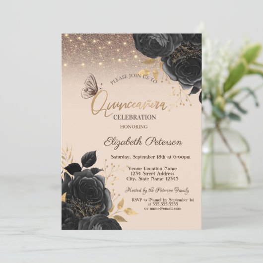 Lights,Black Roses Glitter Butterflies  招待状 (スタンド正面)