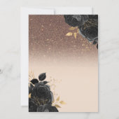 Lights,Black Roses Glitter Butterflies  招待状 (裏面)