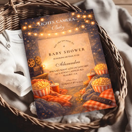 Lights Camera Baby Shower 招待状