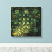 Lights in the City抽象芸術白黒 キャンバスプリント (インサイチュ (ウッドフロア))