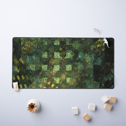 Lights in the City抽象芸術・アート デスクマット (キッズテーブル)