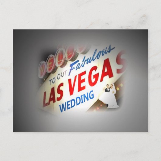 Lights on the "Bride & Groom" Las Vの私たち結婚の作品 ポストカード (正面)