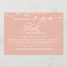 Lights Online Virtualによる埃っぽいバラ結婚金ゴールド 招待状
