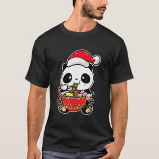 Lights Panda Wearing Kawaii Panda Tシャツ