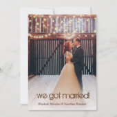 Lights Photo素朴の発結婚表披露宴 招待状 (正面)