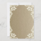 Lights,Tiara,Lace Sunflowers Kraft Sweet 16 Party 招待状 (裏面)