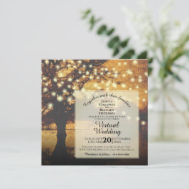 Lights Virtual 素朴'sの秋の木結婚 招待状