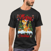 Lights Xmas Tree Santa Allosaurus Dinosaur Christm Tシャツ (正面)