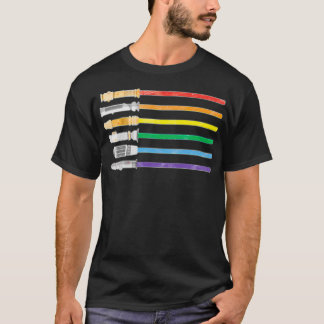 Lightsaber Rainbow Gay Pride Lesbian Lgbt Tシャツ