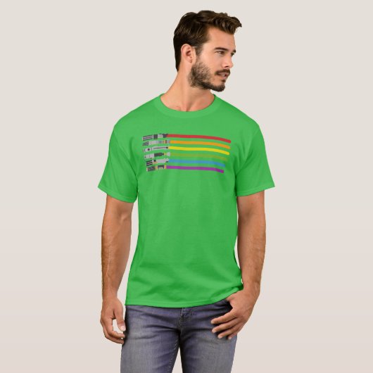 Lightsaber Rainbow girl Tシャツ (正面フル)