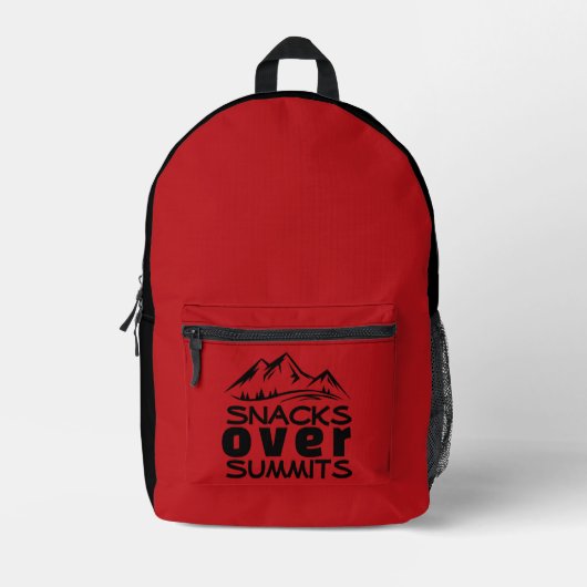 Lightweight Trail Hiking red black Backpack Gift プリントバックパック (正面)